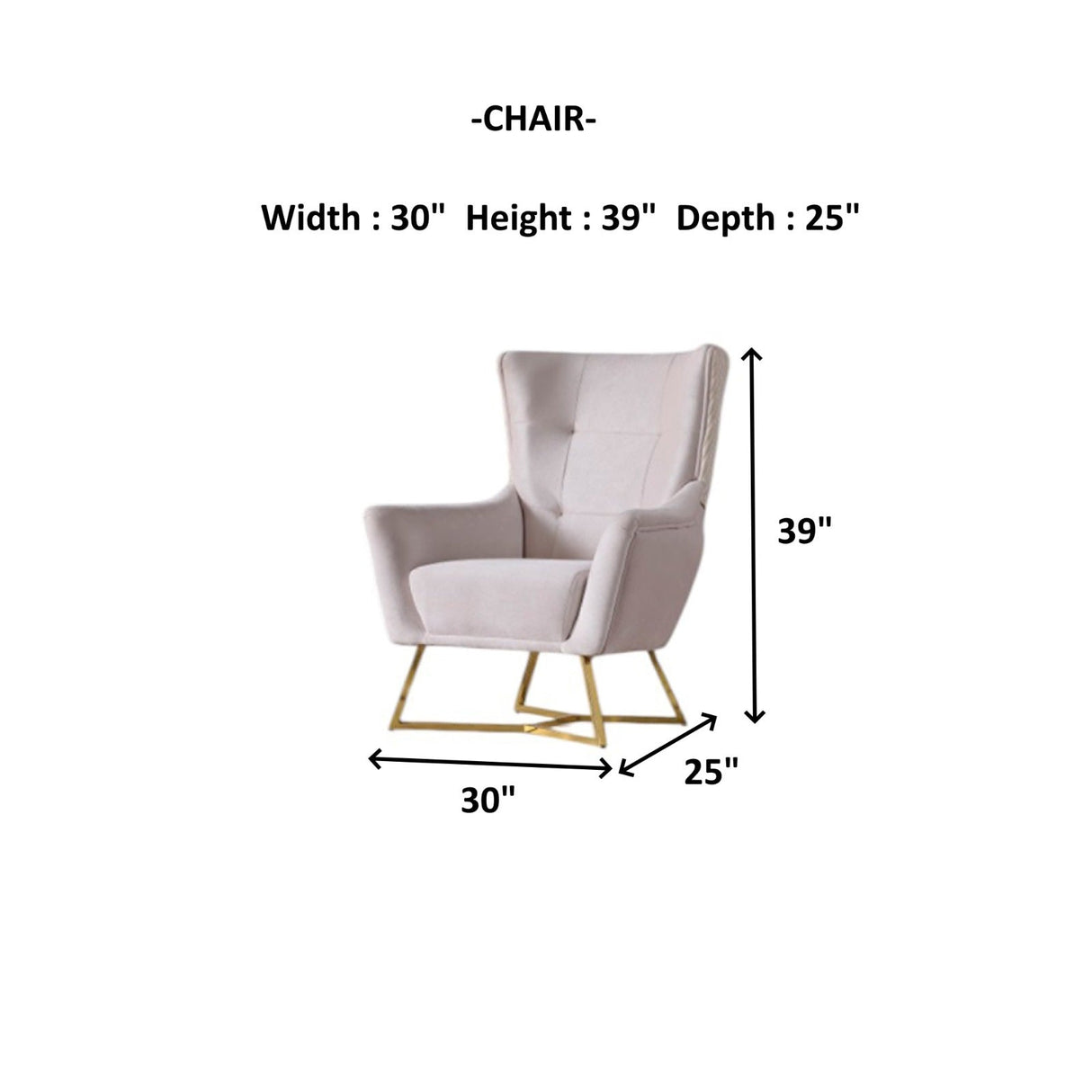 Berlin Chair in Beige from Furnia - Luna Furniture