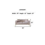Berlin Convertible Loveseat in Beige from Furnia - Luna Furniture