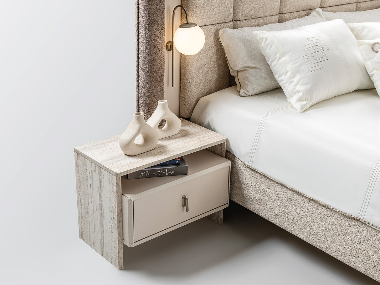 Bern Bedroom (Queen Frame With Headboard & Dresser With Mirror & 2 Nightstand) from Furnia - Luna Furniture