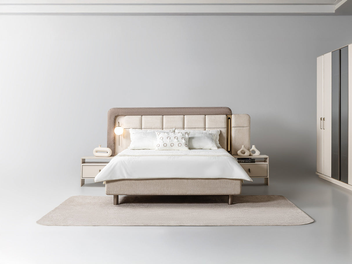 Bern Queen Bed Frame With Headboard from Furnia - Luna Furniture