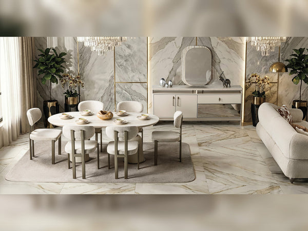 Bern Diningroom (Consol With Mirror & Dining Table & 6 Dining Chair)