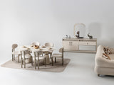 Bern Diningroom (Consol With Mirror & Dining Table & 6 Dining Chair) from Furnia - Luna Furniture