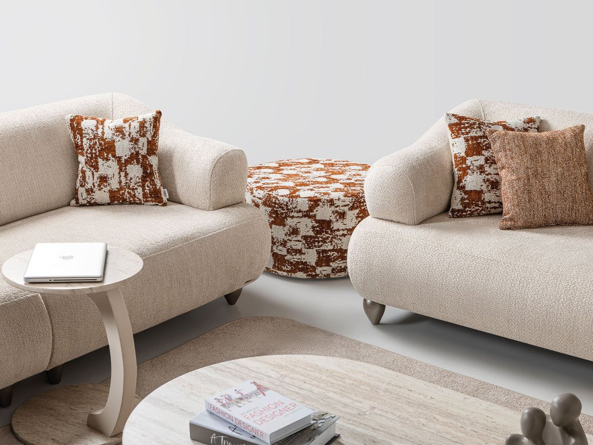 Bern Convertible Sofa in Cream from Furnia - Luna Furniture