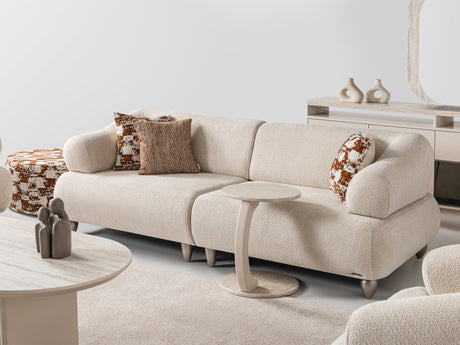 Bern Convertible Sofa in Cream from Furnia - Luna Furniture