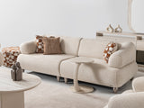Bern Convertible Loveseat in Cream from Furnia - Luna Furniture