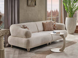 Bern Convertible Loveseat in Cream from Furnia - Luna Furniture