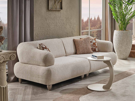 Bern Convertible Sofa in Cream from Furnia - Luna Furniture