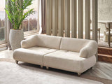 Bern Convertible Sofa in Cream from Furnia - Luna Furniture