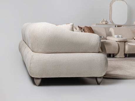 Bern Convertible Sofa in Cream from Furnia - Luna Furniture