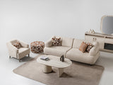Bern Convertible Sofa in Cream from Furnia - Luna Furniture
