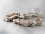 Bern Cream 6-Piece Modular Sectional from Furnia - Luna Furniture
