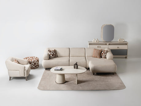 Bern Cream 6-Piece Modular Sectional from Furnia - Luna Furniture