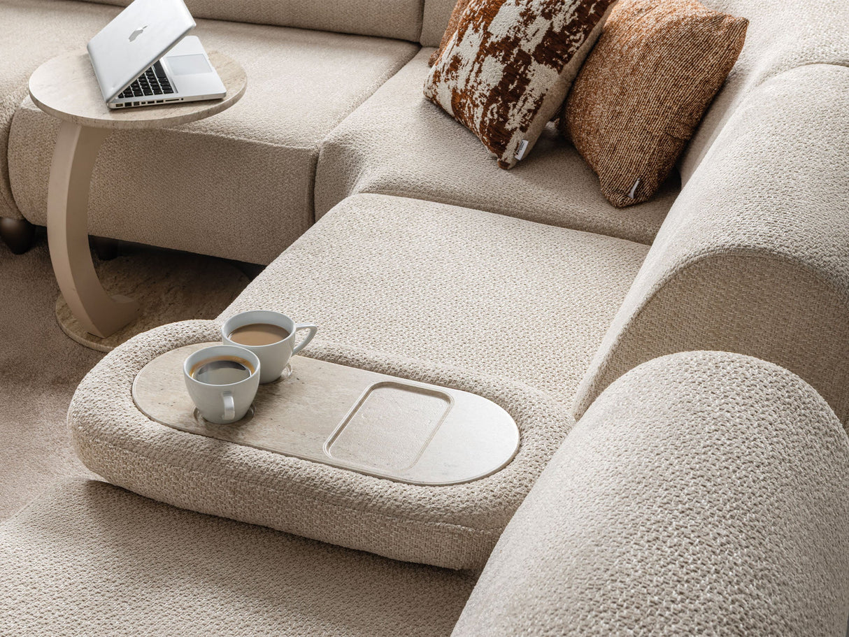 Bern Cream 6-Piece Modular Sectional from Furnia - Luna Furniture
