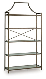 Bernonly Antique Bronze Finish 72" Bookcase from Ashley - Luna Furniture