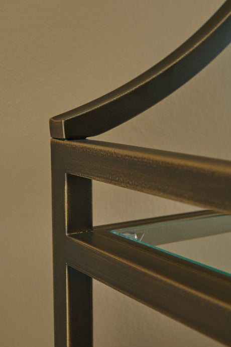 Bernonly Antique Bronze Finish 72" Bookcase from Ashley - Luna Furniture