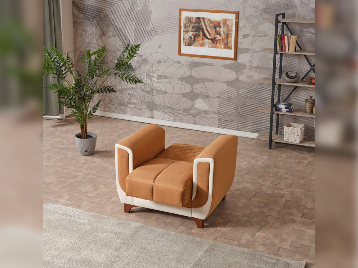 Berre Brown Armchair from Furnia - Luna Furniture