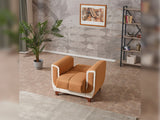Berre Brown Armchair from Furnia - Luna Furniture