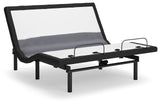 Best Base with Lumbar and Audio Charcoal Gray California King Adjustable Base from Ashley - Luna Furniture