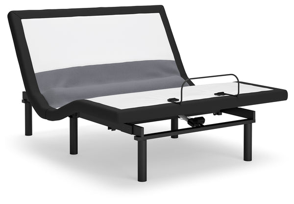 Best Base with Lumbar and Audio Charcoal Gray Queen Adjustable Base