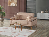 Beta 3-pieces (Sofa & Loveseat & Chair) Livingroom Set in Beige from Furnia - Luna Furniture