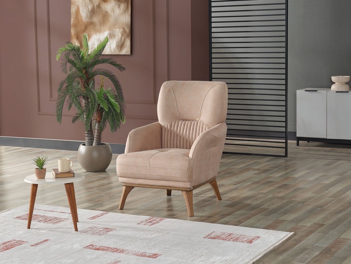 Beta 3-pieces (Sofa & Loveseat & Chair) Livingroom Set in Beige from Furnia - Luna Furniture