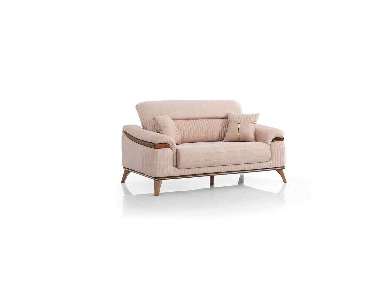 Beta Convertible Loveseat in Beige from Furnia - Luna Furniture