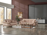 Beta Convertible Loveseat in Beige from Furnia - Luna Furniture