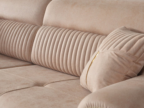 Beta 3-pieces (Sofa & Loveseat & Chair) Livingroom Set in Beige from Furnia - Luna Furniture