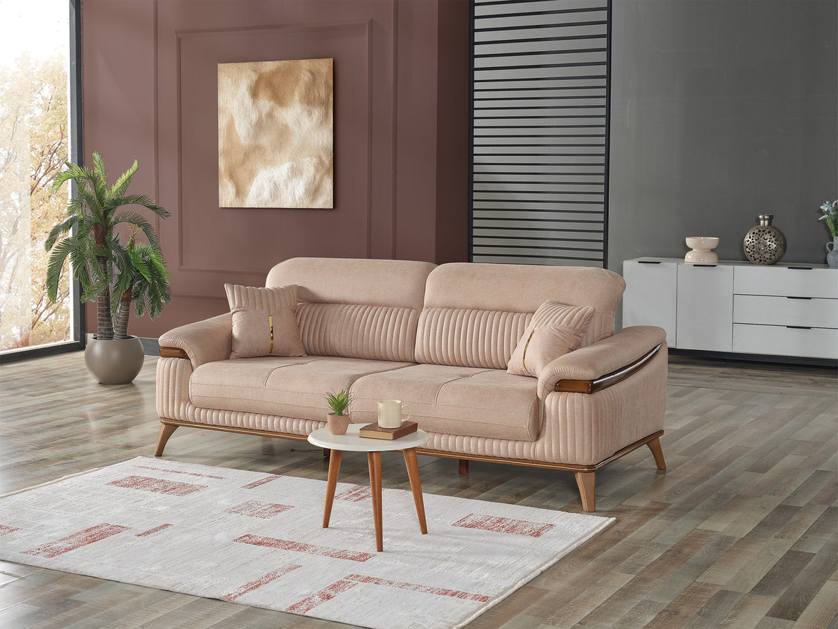 Beta Convertible Sofa in Beige from Furnia - Luna Furniture