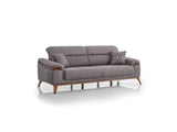 Beta Convertible Sofa in Fume from Furnia - Luna Furniture