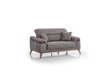 Beta Convertible Loveseat in Fume from Furnia - Luna Furniture