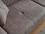 Beta Convertible Sofa in Fume from Furnia - Luna Furniture