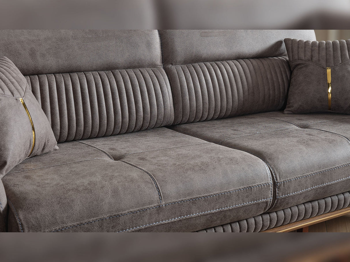 Beta Convertible Loveseat in Fume from Furnia - Luna Furniture