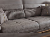 Beta Convertible Loveseat in Fume from Furnia - Luna Furniture