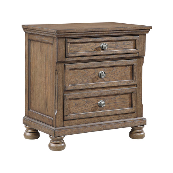 Bethel Antique Brown Nightstand