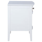 Bexhill White 1-Drawer Nightstand from Coaster - Luna Furniture