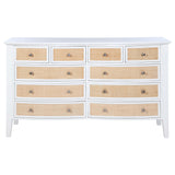 Bexhill White 10-Drawer Dresser from Coaster - Luna Furniture