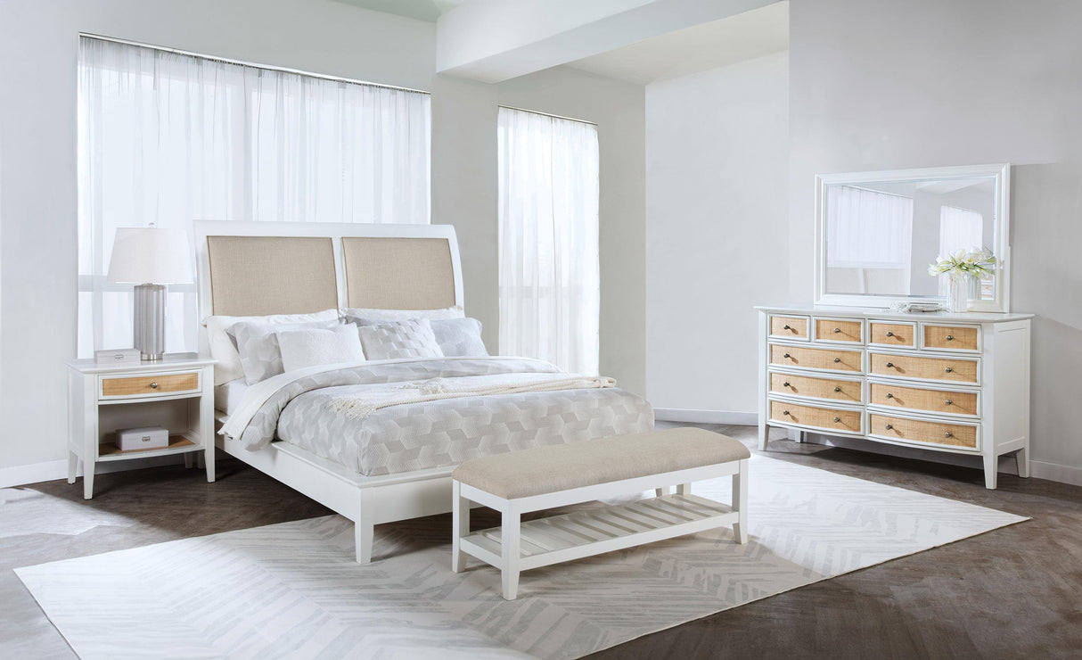 Bexhill White 4-Piece Eastern King Bedroom Set from Coaster - Luna Furniture