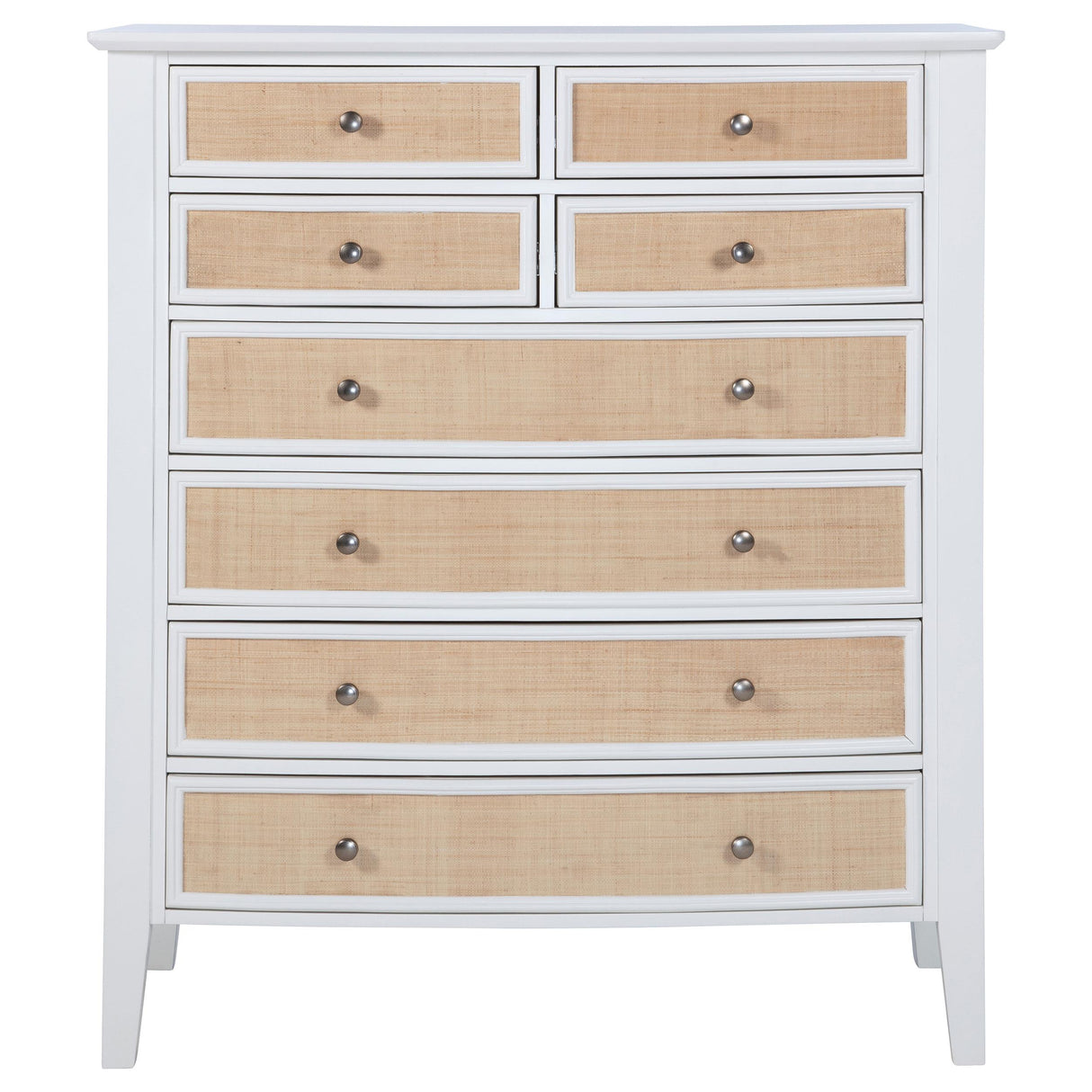 Bexhill White 8-Drawer Chest from Coaster - Luna Furniture