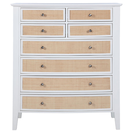 Bexhill White 8-Drawer Chest from Coaster - Luna Furniture