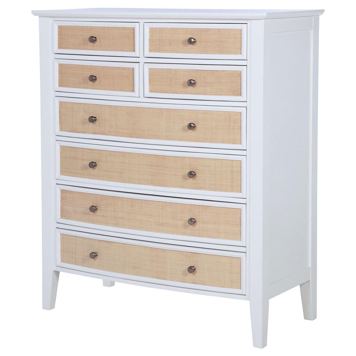 Bexhill White 8-Drawer Chest from Coaster - Luna Furniture