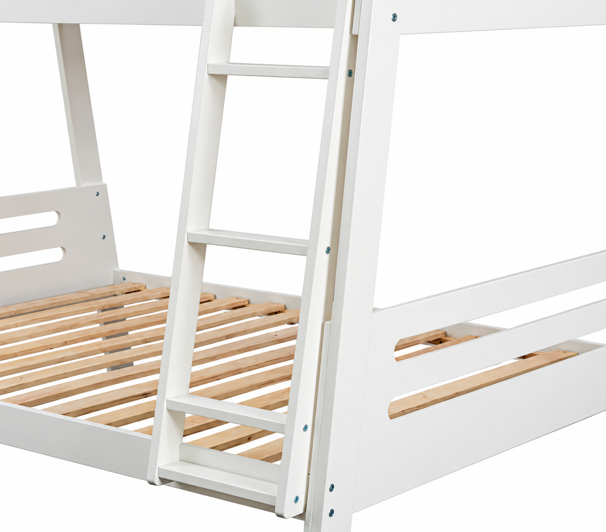 Kallen White Twin/Full Bunk Bed with Mattress