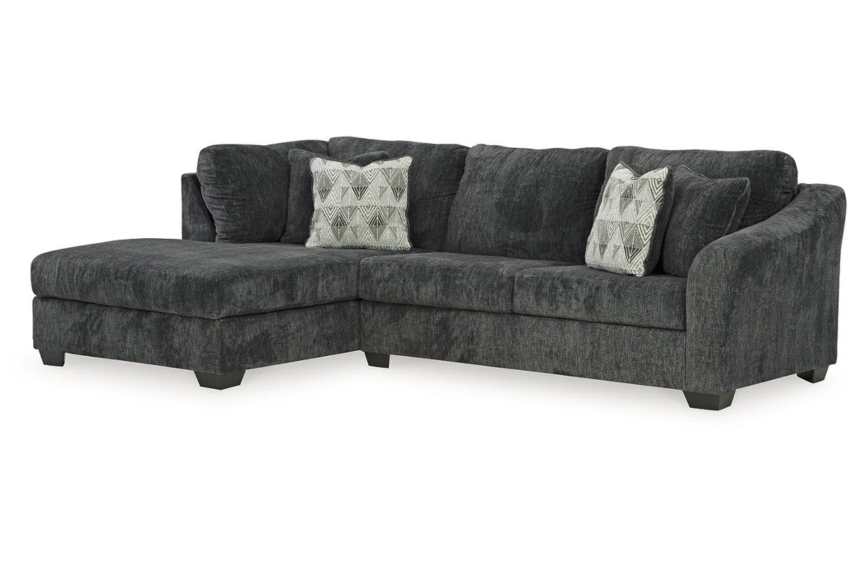 Biddeford Shadow 2-Piece LAF Chaise Sleeper Sectional from Ashley Furniture - Luna Furniture