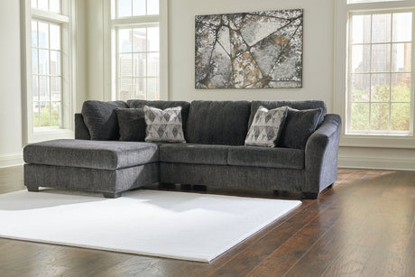 Biddeford Shadow 2-Piece LAF Chaise Sleeper Sectional from Ashley - Luna Furniture