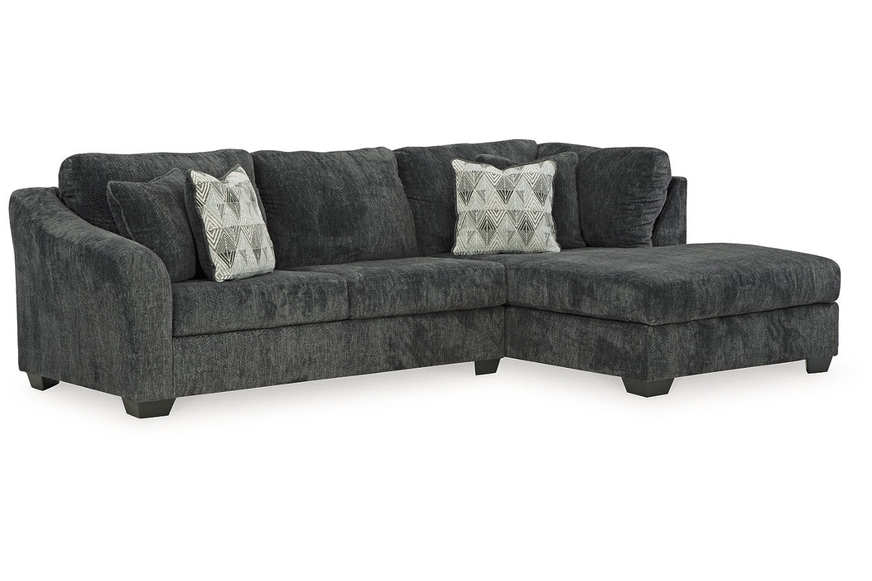 Biddeford Shadow 2-Piece RAF Chaise Sleeper Sectional from Ashley Furniture - Luna Furniture