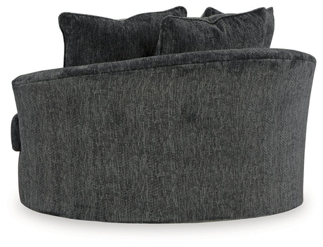 Biddeford Shadow 2-Piece Sectional and Oversized Swivel Accent Chair from Ashley - Luna Furniture