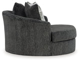 Biddeford Shadow 2-Piece Sectional and Oversized Swivel Accent Chair from Ashley - Luna Furniture