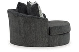 Biddeford Shadow Oversized Swivel Chair and Ottoman from Ashley Furniture - Luna Furniture