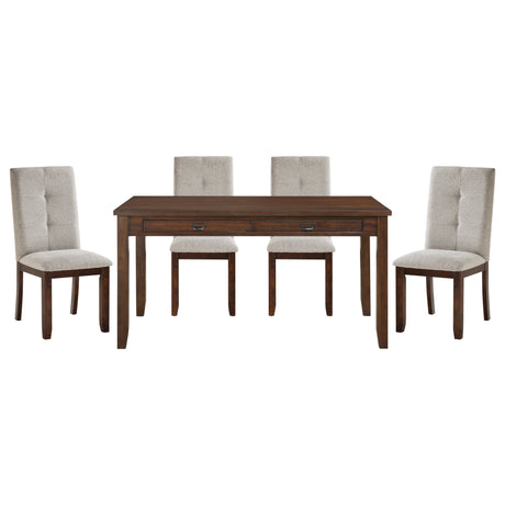 Binghampton Cherry/Moonstone 5-Piece 60" Dining Set from Homelegance - Luna Furniture