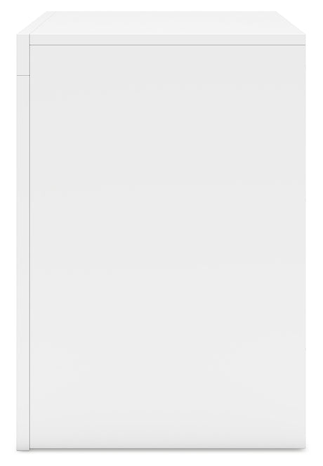 Binterglen California King Panel Bed with 2 Nightstands in White from Ashley - Luna Furniture